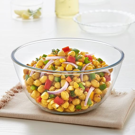 Borosil 350 ml Serving & Mixing Borosilicate Glass Bowl