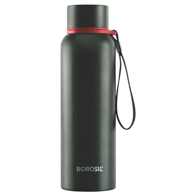 Borosil Hydra Trek 700 ml Stainless Steel Water Bottle (grey)