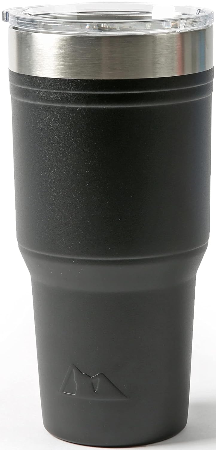 Arctic Zone Titan Deep Freeze 30 oz Black Travel Tumbler – Vacuum Insulated Stainless Steel Cup with Tritan Lid for Hot & Cold Drinks