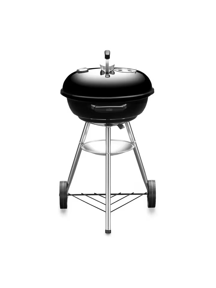 Weber 47Cm Compact Grill W/Therm Black Asia, Free Standing, Charcoal