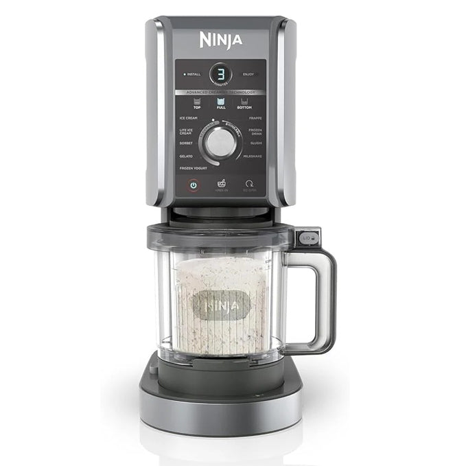 Ninja CREAMi Deluxe NC502EU Ice Cream Maker 10-in-1 Functions Ice Cream, Gelato, Sorbet, Frozen Yogurt & Milkshakes