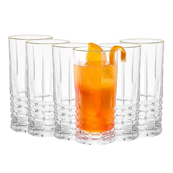 DUBBLIN Vista 400 Gold Premium Juice and Water Glasses
