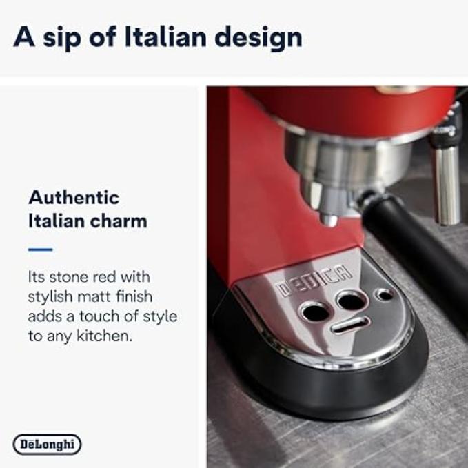 DeLonghi EC685.R Dedica Style |Coffee Machine|15 Bar Pressure