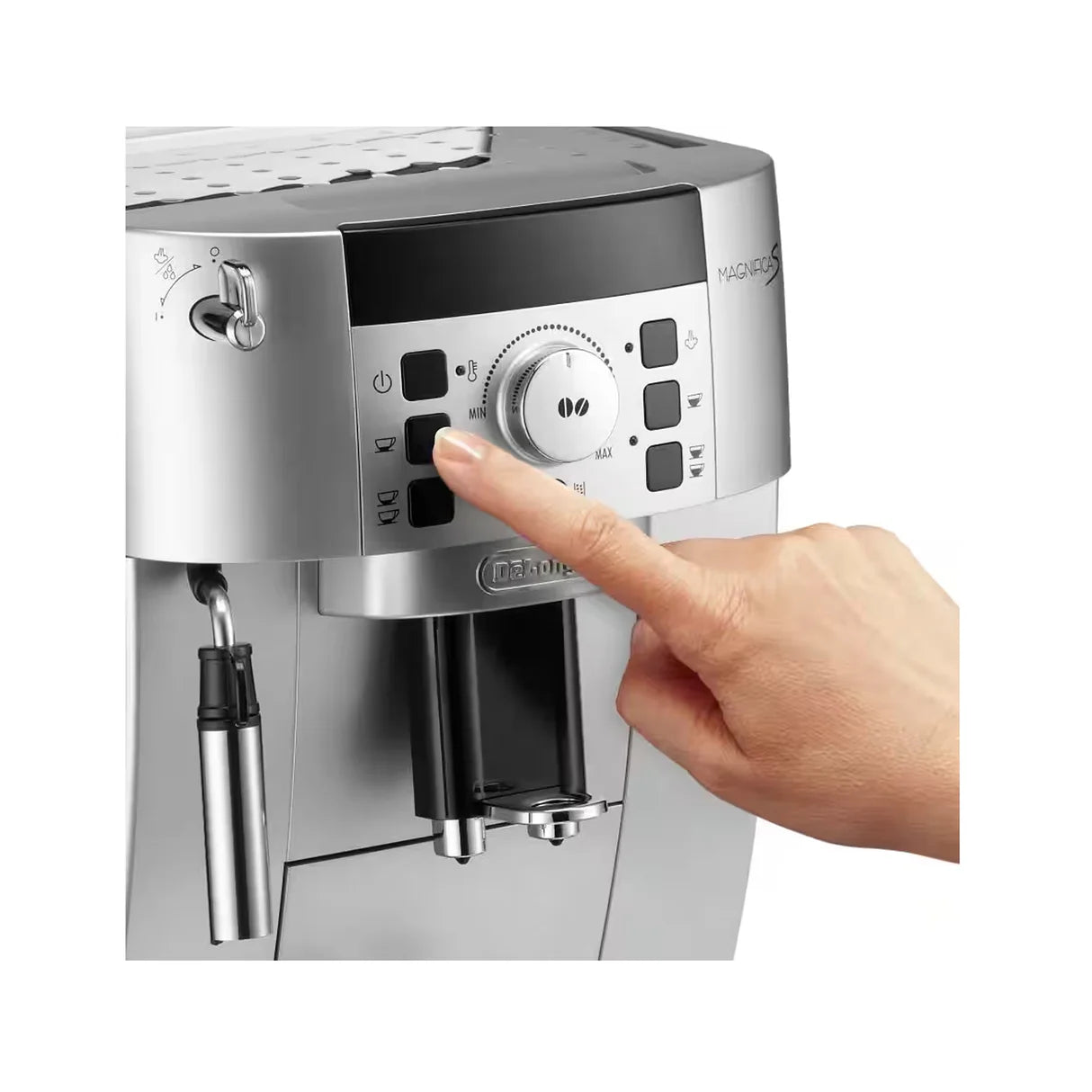 DeLonghi Magnifica ECAM22.110.B Fully Automatic Bean to Cup Coffee Machine 15-Bar Espresso Maker with Adjustable Grinder Brew Espresso, Cappuccino, Latte & More Free Demo & Installation