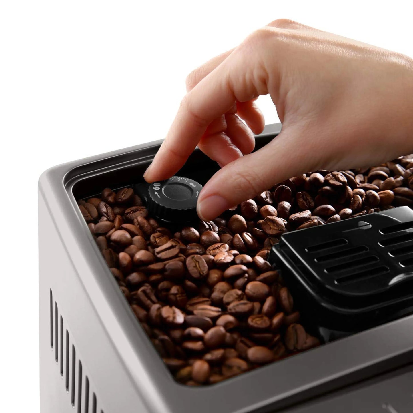 De'Longhi Dinamica Plus ECAM 370.95.T Titanium Automatic Coffee Machine – Bean to Cup, Smart Touchscreen, Milk Frother
