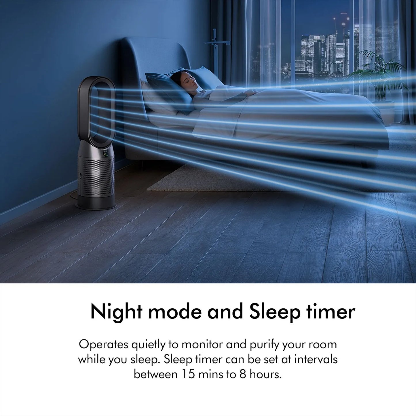 Dyson Hot & Cool HP11 Air Purifier Fan Heater Removes 99.95% Pollutants Cooling & Heating With Remote Control (Black & Nickel)