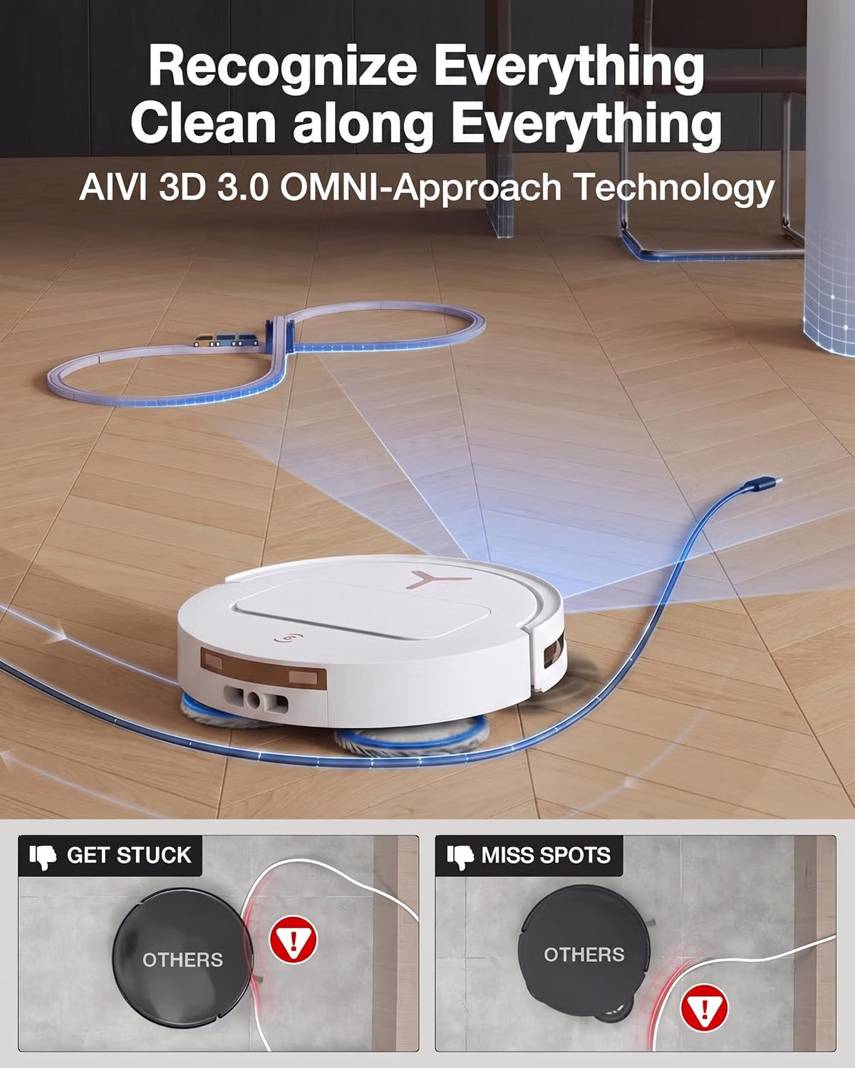 ECOVACS DEEBOT T50S Pro Omni Robot Vacuum & Mop | 25,000Pa Suction, Self-Empty & Self-Wash, Auto-Lift Mop, ZeroTangle 3.0, 250 Min Runtime