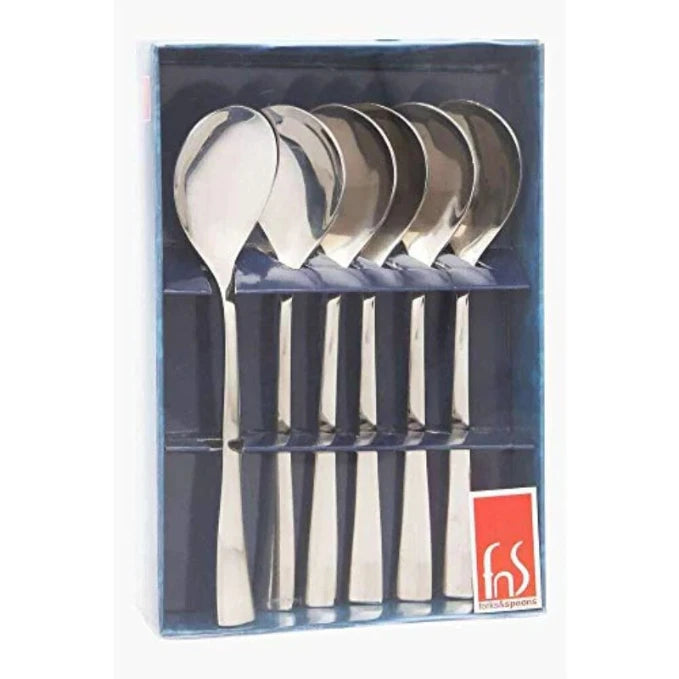FnS Slimline 6 Pcs Stainless Steel 6 Pcs Baby Spoon Set
