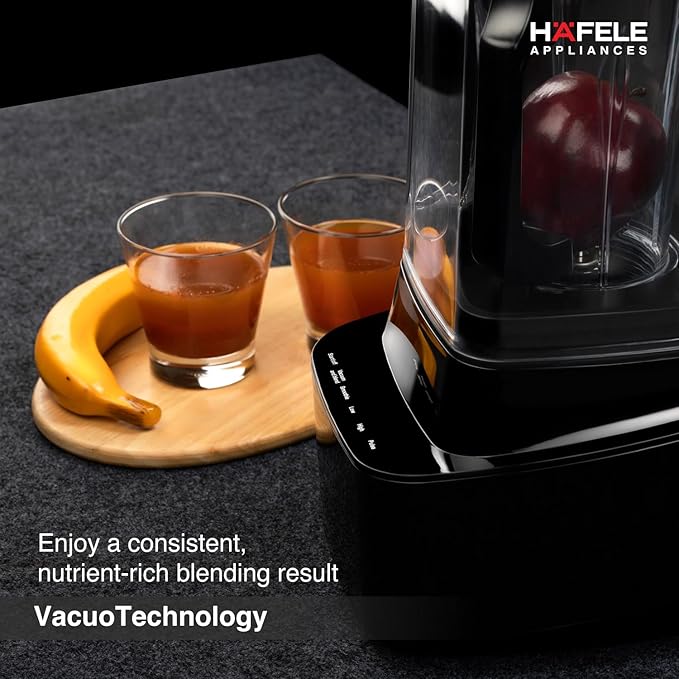 Hafele Cuatro 1000 Vacuum Mixer & Grinder – 1L BPA-Free Tritan Jars, Noise Reduction, 3 Speed Settings, Vacuotechnology Tritan jars