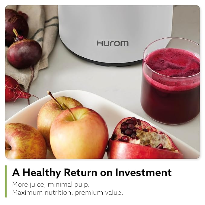 Hurom H400 (H-70FT) Easy Clean Slow Juicer – Matte Black, Hands-Free Operation, Whole Produce Hopper, Quiet Motor, BPA-Free, Cold Press Masticating Juicer