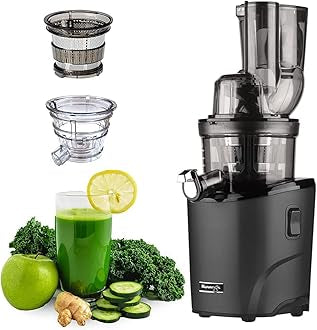 Kuvings REVO830 Black with Smoothie & Sorbet Luxury Cold Press Whole Slow Juicer