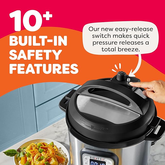 Instant Pot 321 Duo 60 6QT (5.7L) – 7-in-1 Electric Pressure Cooker, Slow Cooker, Rice Cooker, Steamer, Sauté, Yogurt Maker & Food Warmer with SS304 Stainless Steel Inner Pot