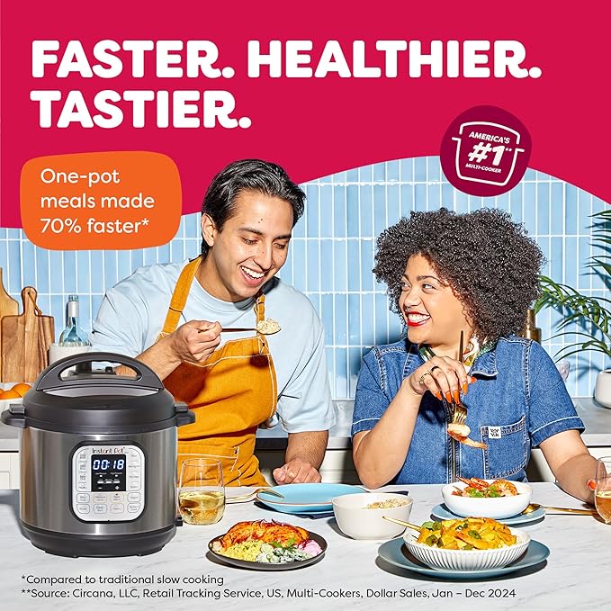 Instant Pot 321 Duo 60 6QT (5.7L) – 7-in-1 Electric Pressure Cooker, Slow Cooker, Rice Cooker, Steamer, Sauté, Yogurt Maker & Food Warmer with SS304 Stainless Steel Inner Pot
