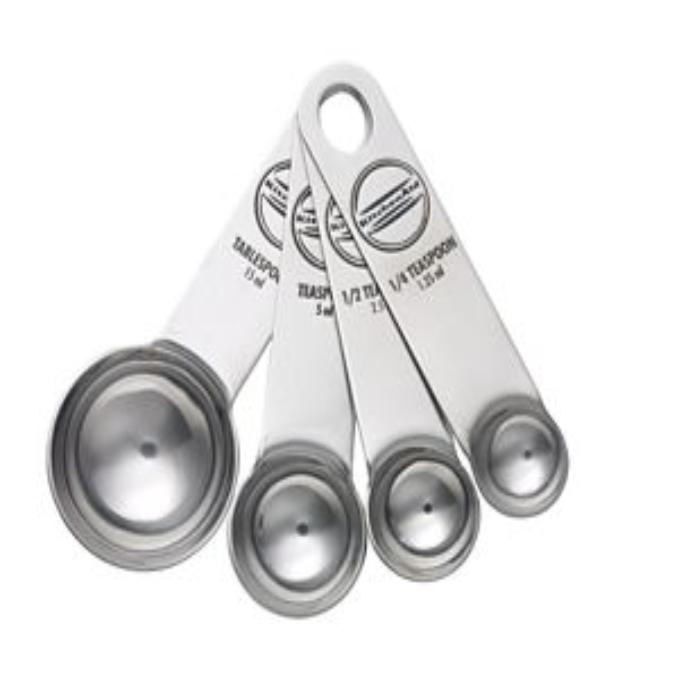 KitchenAid Stainless Steel Set of 4 Stainless Steel Measuring Spoons