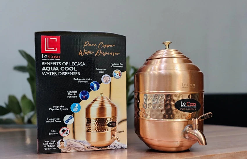 Le Casa 5 L Copper Table Top Manual Water Dispenser