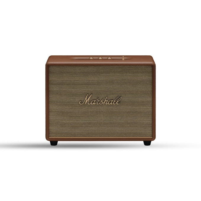 Marshall Woburn III Brown Home Speaker with HDMI, Bluetooth 5.2, RCA & AUX Input – Wired Connectivity, Premium Sound