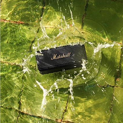Marshall Emberton II Compact Portable Bluetooth Speaker – Black & Brass.