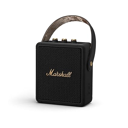 Marshall Stockwell II Portable Bluetooth Speaker – Black & Brass.