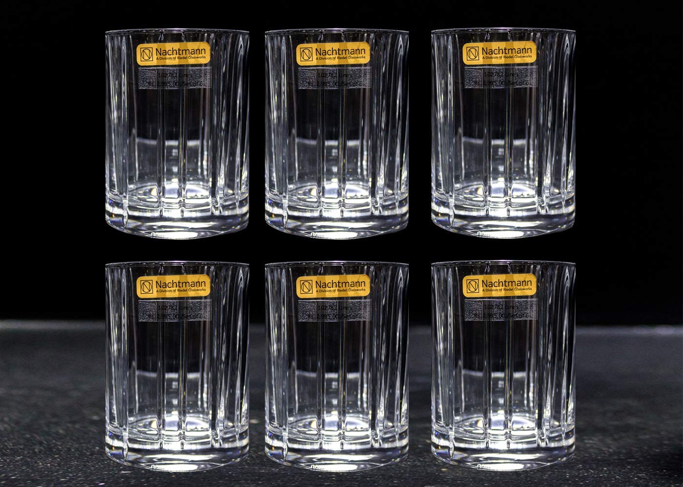 Nachtmann Lines Whisky Glasses Tumbler 6 Pcs