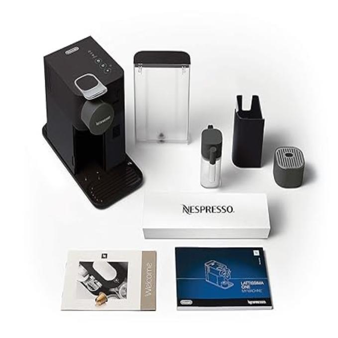 Nespresso Lattissima one Black, Coffee Pod Machine by De'Longhi