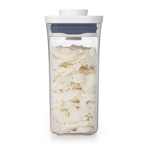 OXO Good Grips 1.2 Qt. Clear Rectangular SAN Plastic Food Storage Container with White POP Lid