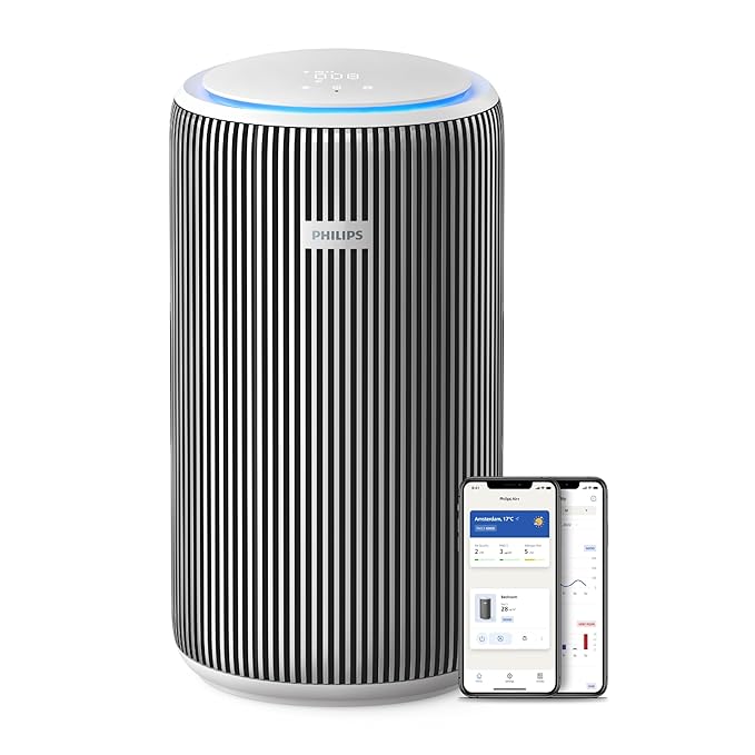 Philips 3200 Series AC3220/10 Air Purifier – High CADR 520 m³/h, Covers 135 m², App & Remote Control, Silver