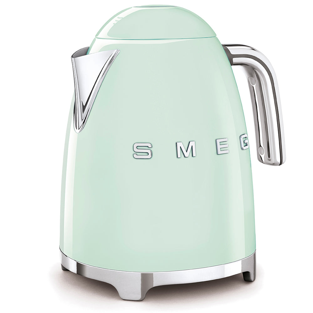 SMEG KLF03 Electric Kettle 1.7L Pastel Green – 50’s Retro Style, 2400W Fast Boil, Stainless Steel Body, Premium Italian Design
