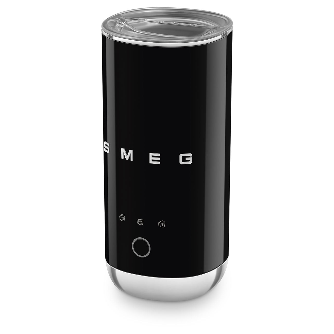 SMEG MFF02BLEU Milk Frother Black – 50’s Retro Style, Hot & Cold Milk Foam, Ceramic Non-Stick, Easy-Clean, Multifunctional