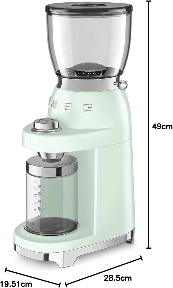 Smeg Coffee Grinder with 15 Grind Settings Precision Conical Burr Grinder for Espresso & Drip Coffee