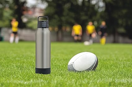 Tiger MTA-B100 1.0L Vacuum Insulated Stainless Steel Bottle – Double Wall, Ultra-Light, Leak-Proof with Handle & Certified Antibacterial Stopper (Matte Stainless)