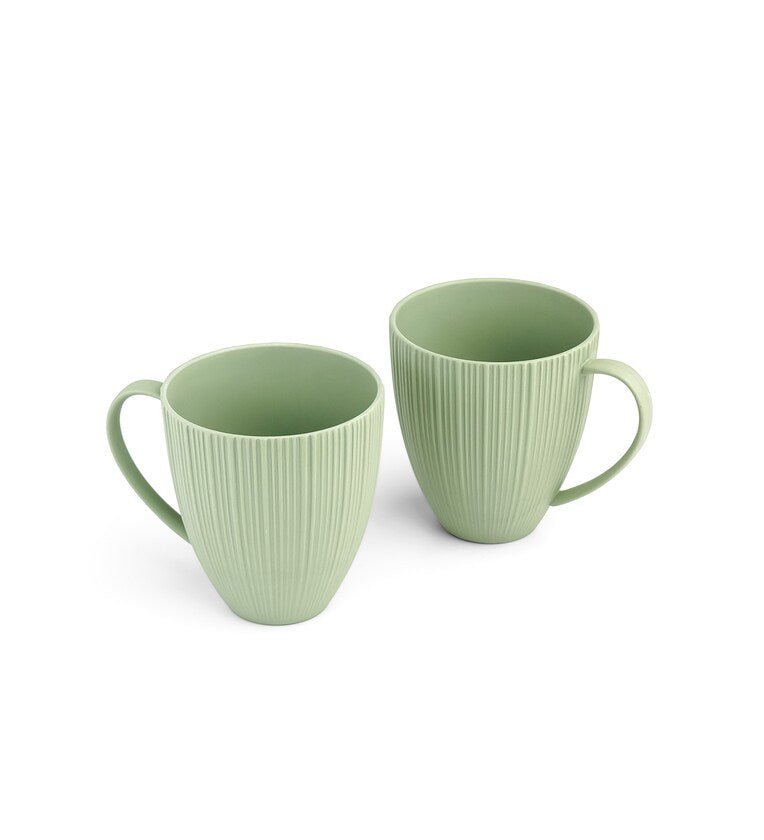 Vogue Diamond Moss Mug Set – 2 x 400ml Ceramic Coffese Mug