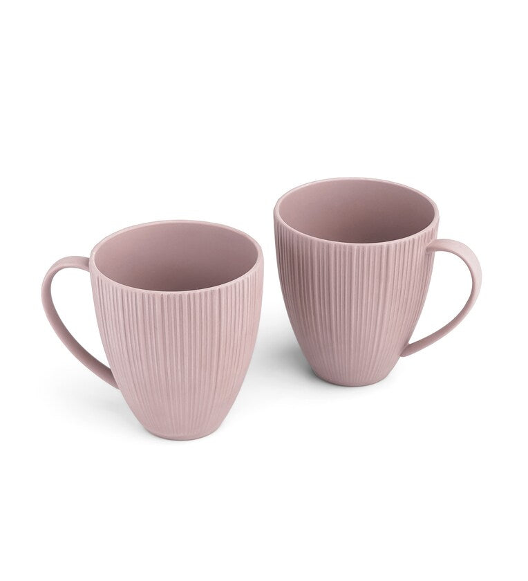 BrandVola Diamond Mug Set – Set of 2 | 400ml Porcelain Coffee Mugs in Elegant Pastel Colors