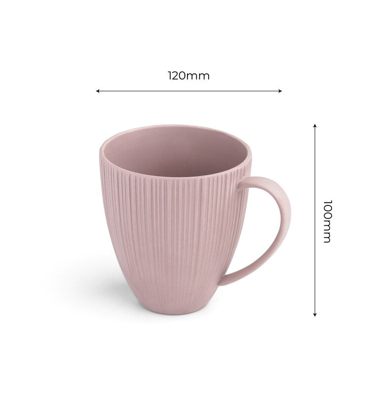 BrandVola Diamond Mug Set – Set of 2 | 400ml Porcelain Coffee Mugs in Elegant Pastel Colors