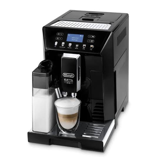 De’Longhi Eletta Cappuccino Evo ECAM 46.860.B – Fully Automatic Coffee Machine with Milk Frother, Grinder & LCD Display – Made in Italy (Black)