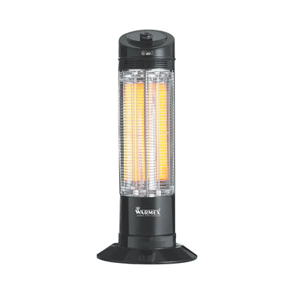 Warmex 600/1200 Watts Room Heater with 2 carbon elements & Overheat protection Black (RAPID