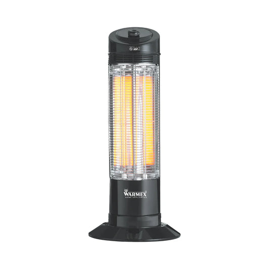 Warmex 600/1200 Watts Room Heater with 2 carbon elements & Overheat protection Black (RAPID
