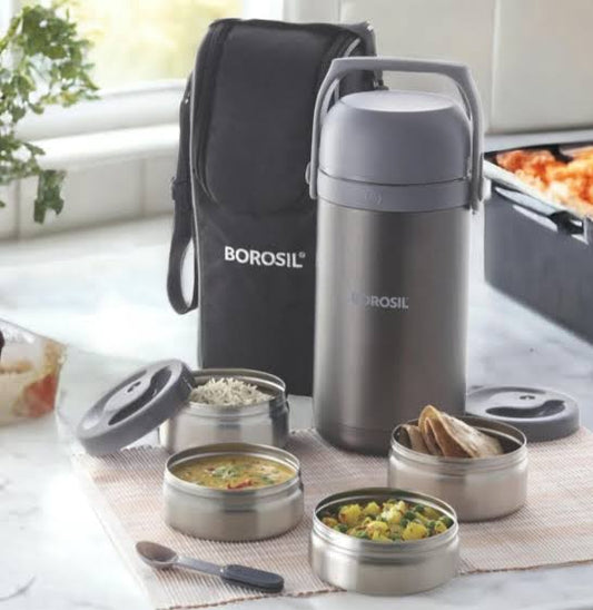 Borosil Hot n Fresh Lunchbox, 4 containers