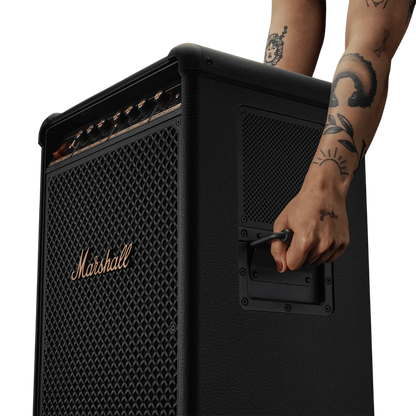 Marshall Bromley 750 Portable Bluetooth Party Speaker with Loud Stereo Sound, Deep Bass & Treble Control, Mic & Instrument Inputs, LED Lights (Black & Brass)