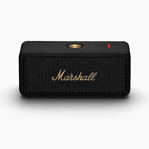 Marshall Emberton II Compact Portable Bluetooth Speaker – Black & Brass.