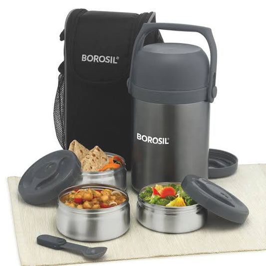 Borosil Hot n Fresh Lunchbox, 3 containers