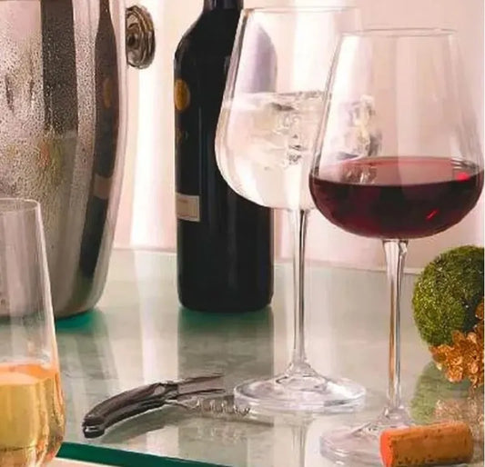 Bohemia Ardea Wine Glass Set of 6  670 ml Crystal Copa Vino Glasses Elegant Czech Drinkware