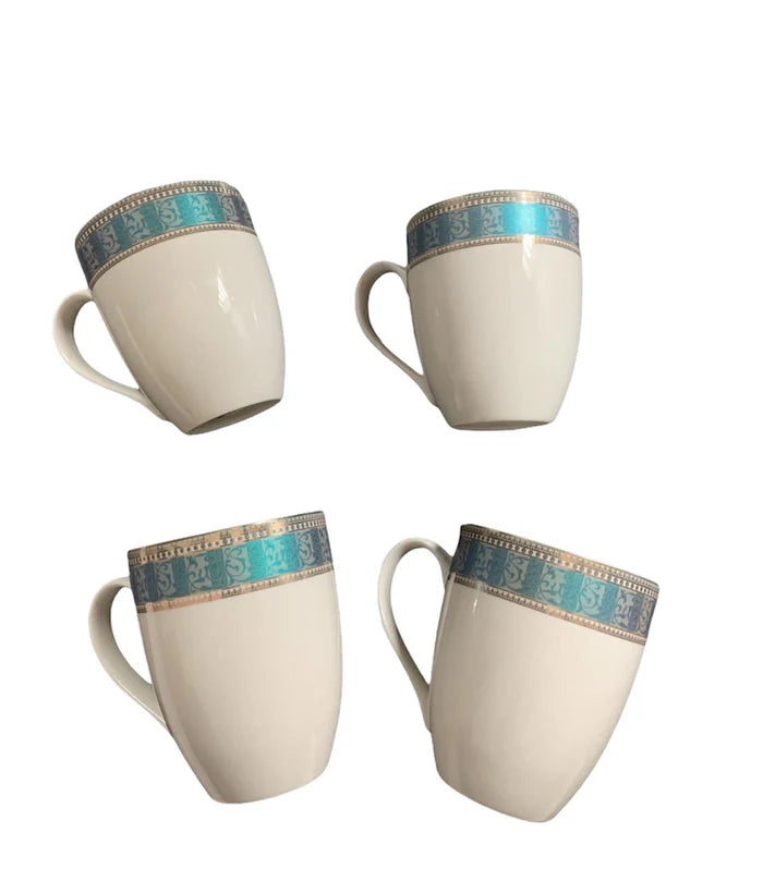 Brunswick American Fine Porcelain Tea & Coffee Mug Set – 280ml (Set of 4) – Handcrafted Luxury Drinkware