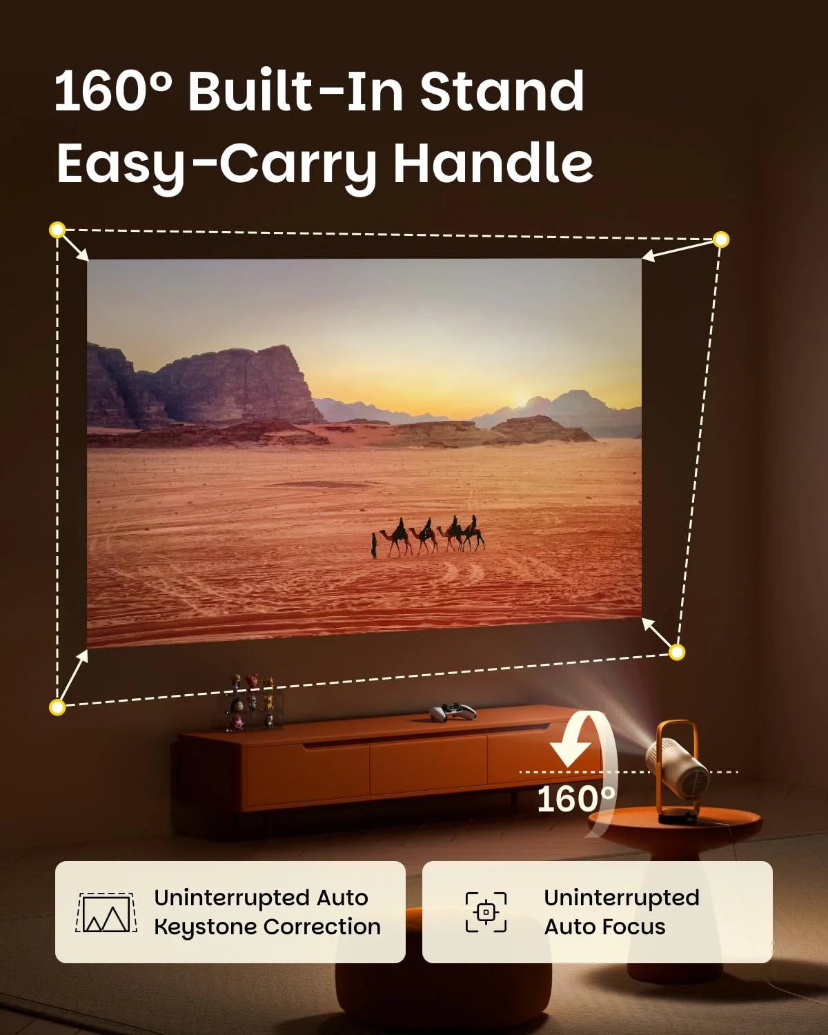 Buy XGIMI Vibe One Portable Projector  – Full HD 1080p, Auto Focus, Bluetooth, Compact & Lightweight | AHUJA SONS Khan Market Delhi NCR