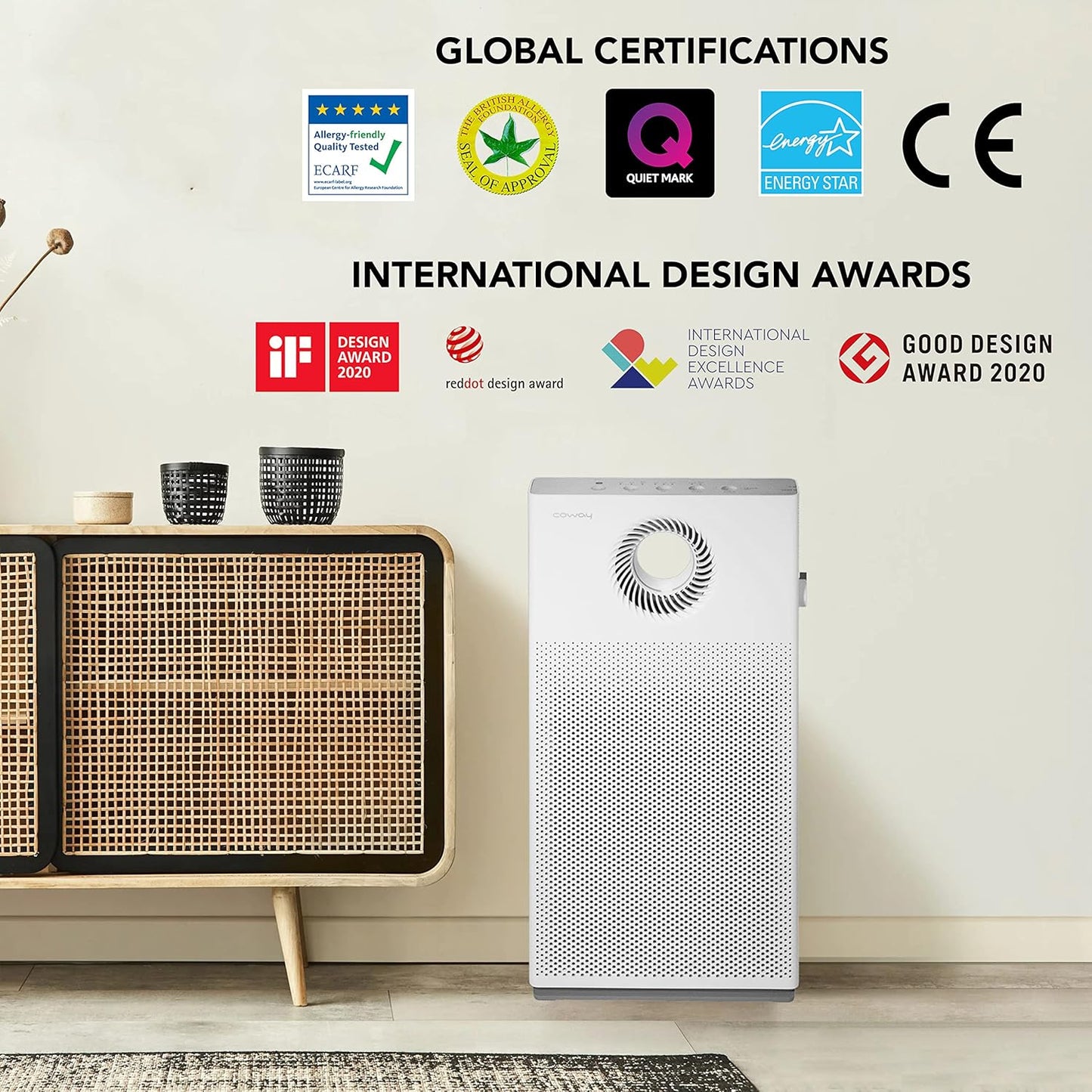 Coway AirMega Storm (AP-1220B) Professional Air Purifier – 8500H Filter Life, Green True HEPA, 99.99% Virus & PM 0.1 Removal, 7-Year Warranty, Home Use