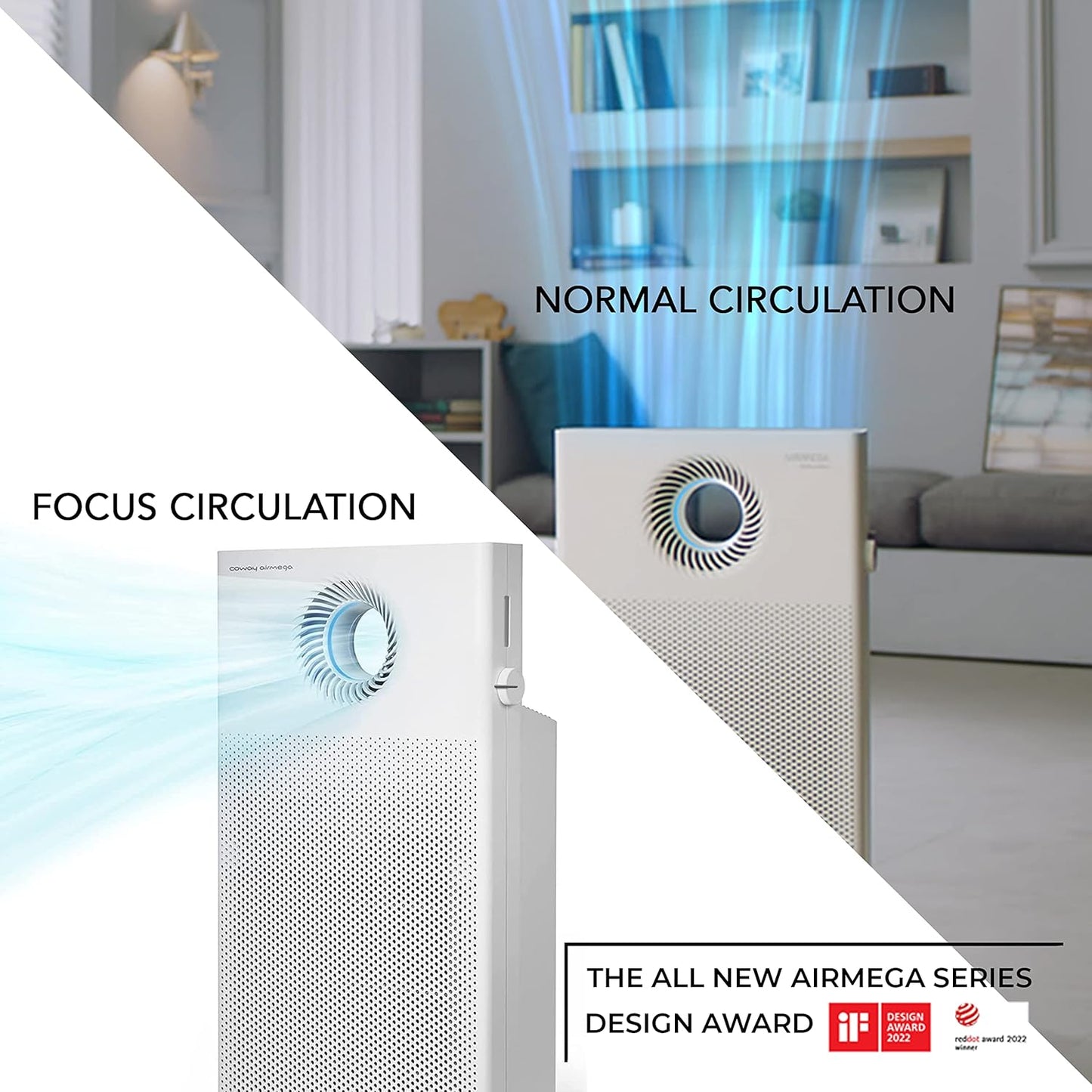 Coway AirMega Storm (AP-1220B) Professional Air Purifier – 8500H Filter Life, Green True HEPA, 99.99% Virus & PM 0.1 Removal, 7-Year Warranty, Home Use