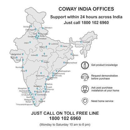 Coway Airmega 150 (AP-1019C) Air Purifier  True HEPA H13 Anti-Virus Filter  8500 Hrs Long Filter Life  Removes PM 0.01, Germs & Allergies – White