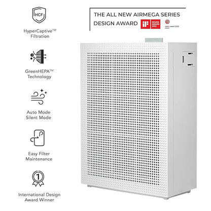 Coway Airmega 150 (AP-1019C) Air Purifier  True HEPA H13 Anti-Virus Filter  8500 Hrs Long Filter Life  Removes PM 0.01, Germs & Allergies – White