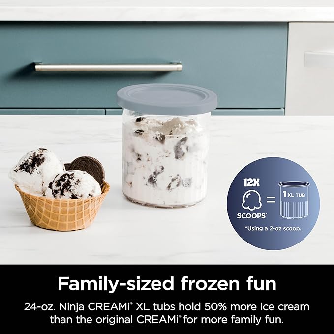 Ninja CREAMi Deluxe 11-in-1 Ice Cream & Frozen Treat Maker – XL Capacity, Silver  Makes Ice Cream, Sorbet, Milkshakes, Frozen Yogurt & More  Includes 2 Large 24 oz Tubs