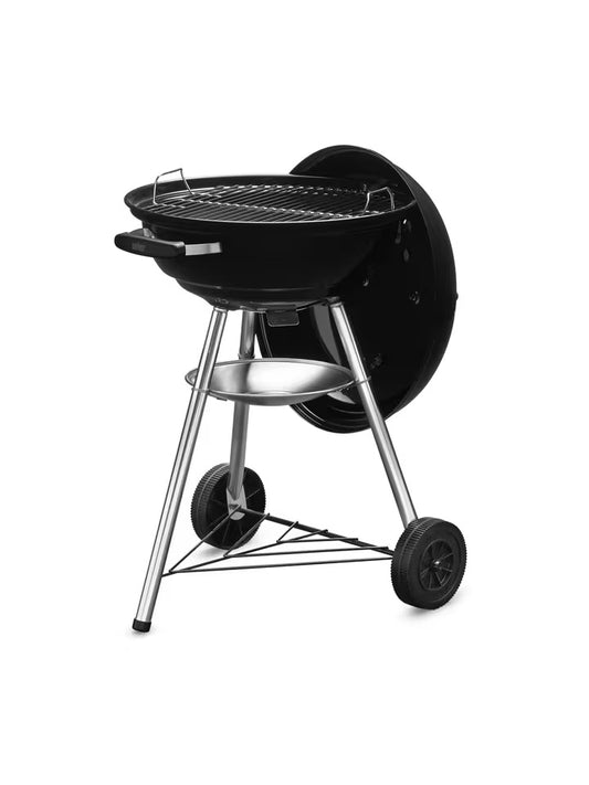 Weber 47Cm Compact Grill W/Therm Black Asia, Free Standing, Charcoal