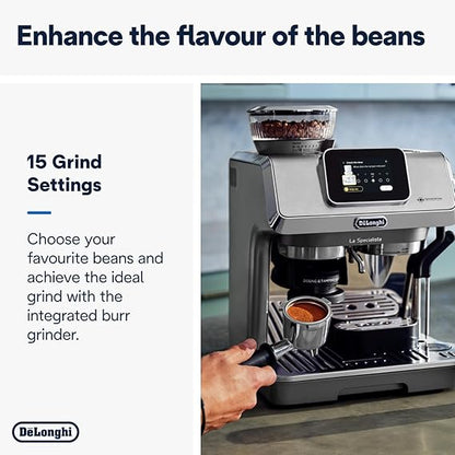 DeLonghi Cold Brew Coffee Machine, La Specialista Touch EC9455.M, Barista Style Espresso Coffee Machine with Built-in Grinder, 9 Recipes, Intuitive Touch Control, Automatic or Manual Milk Frother